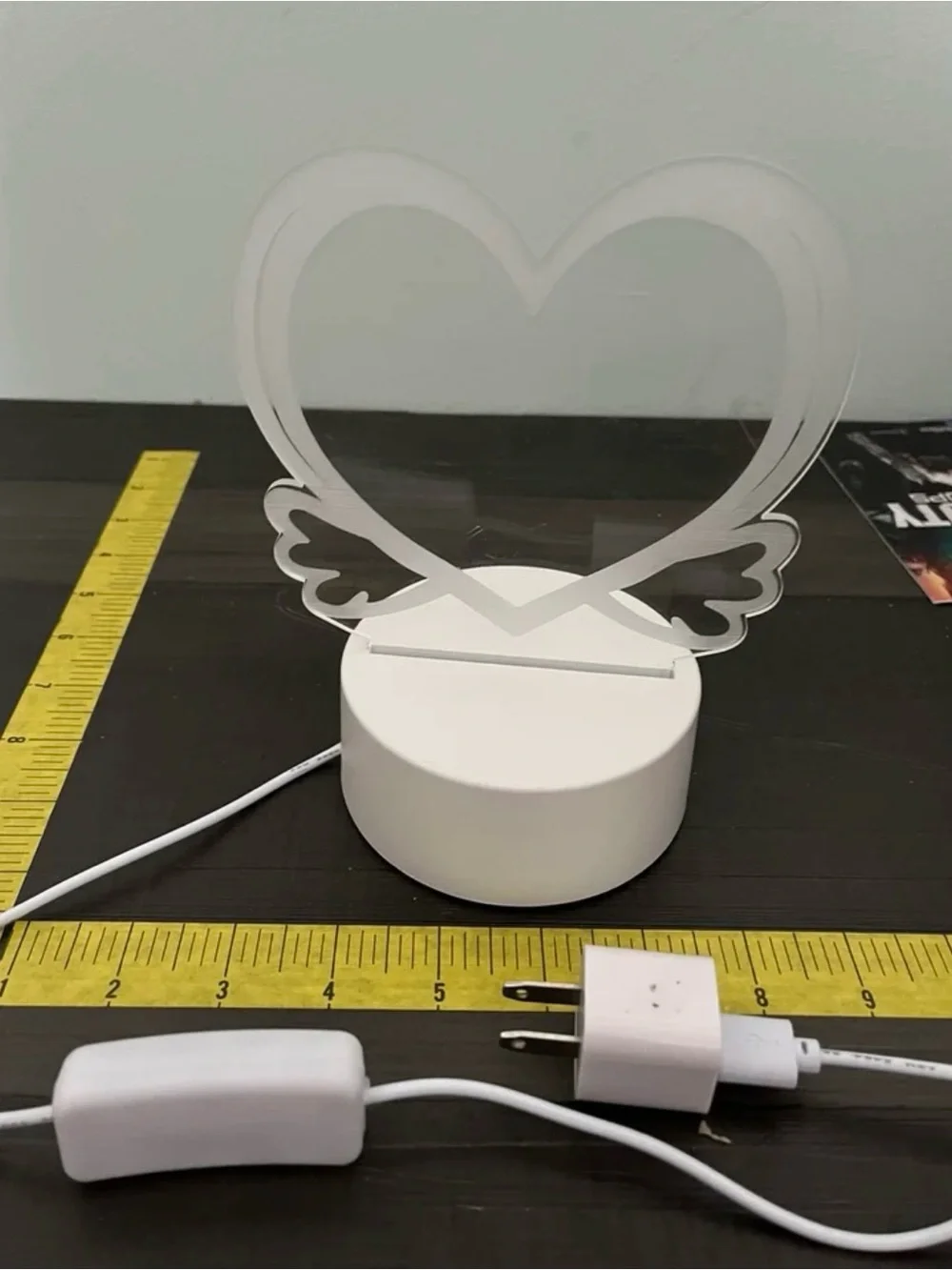 LED Heart Accent Lamp in White - Unbranded